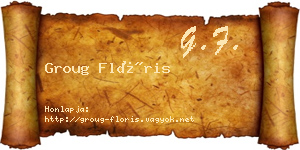Groug Flóris névjegykártya